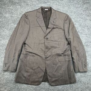 Brioni Suit Jacket Mens 42R Brown Wool Striped Millennio Super 150's ***FLAWS***